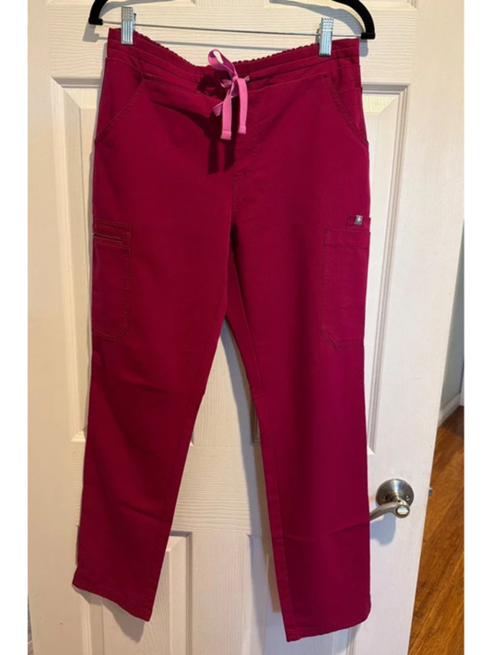 FIGS- Dark Magenta Yola Skinny Scrub Pants